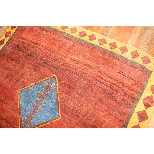 Late 20th Century Square Persian Gabbeh Rug For Sale - Image 11 of 18