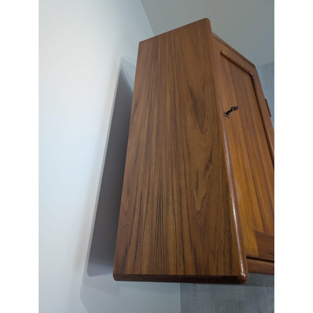 Brown Secretary Desk in Teak For Sale - Image 8 of 15