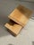 Wood Modernist French Architectural Blonde Mahogany Side Table and Pedestal Cabinet, 1930s For Sale - Image 7 of 9
