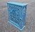 Mediterranean Hand Painted Mediterranean Medicine Cabinet / Wall Shelf / Turquoise and Blue Zouak For Sale - Image 3 of 7