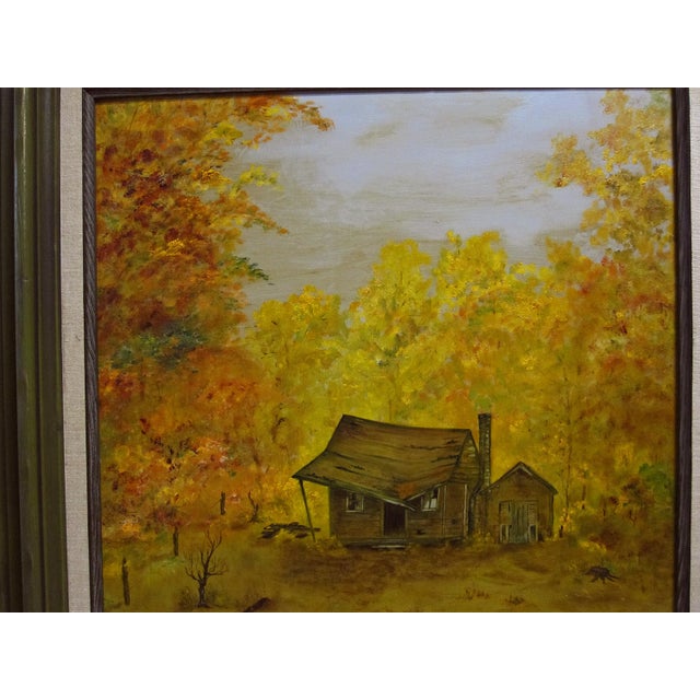 Bill Hager Vintage Painting on Board Old House Landscape For Sale - Image 9 of 11