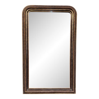19th Century Black and Gold Louis Phillipe Mirror For Sale