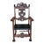 19th Century French Carved Walnut Turned Wood Armchair With Claw Feet For Sale