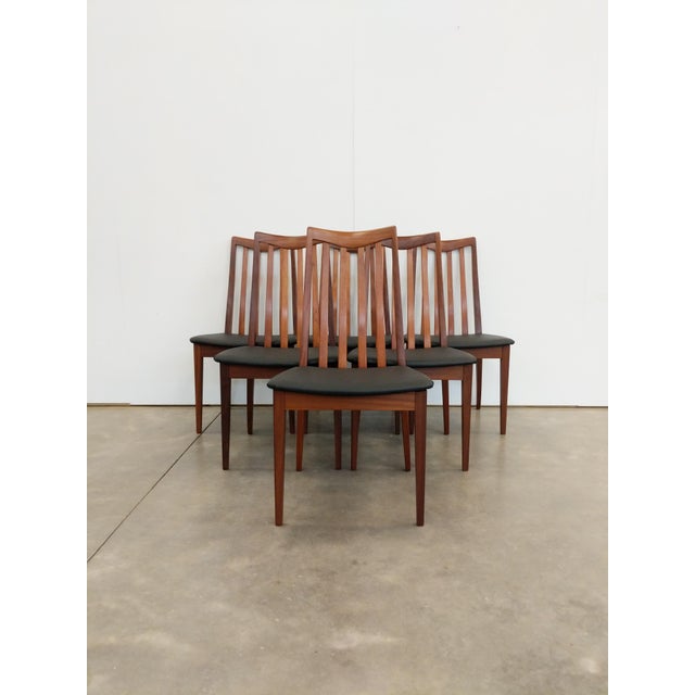 Wood Set of 6 Vintage Mid Century Modern Dining Chairs by G Plan For Sale - Image 7 of 9