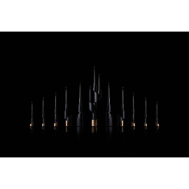 Black Ashes to Ashes B6 Bronze Candleholder by William Guillon For Sale - Image 8 of 18