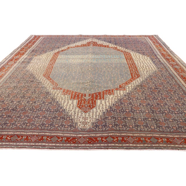 Tribal Antique Persian Senneh Rug, 06'05 X 09'01 For Sale - Image 3 of 10