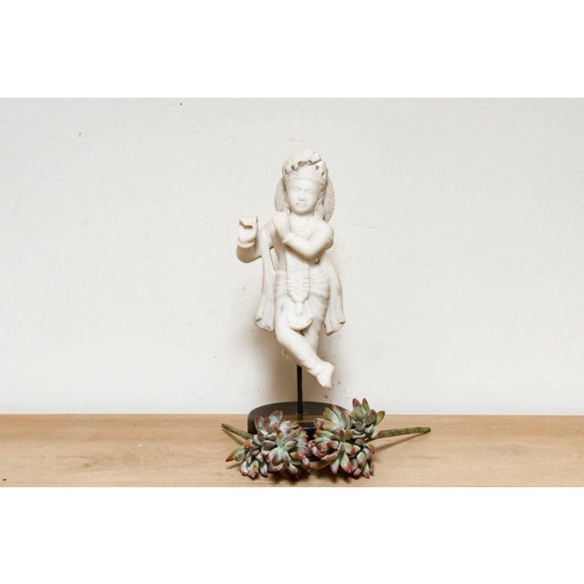 19th Century Exquisite Marble Krishna Statue For Sale - Image 9 of 9