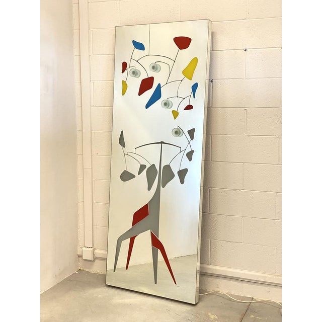 Mid-Century Modern Backlit Mirror Coat Rack, 1980s For Sale - Image 3 of 18