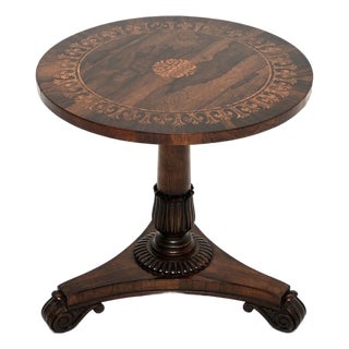 Antique Victorian Inlaid Occasional Side Table, 1840 For Sale