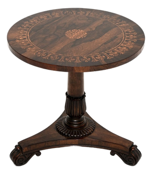 Antique Victorian Inlaid Occasional Side Table, 1840