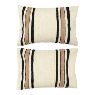 16"x24" SET OF 2 - Kilim Cushion Covers. Throw Pillows. Hemp Accent Pillows For Sale