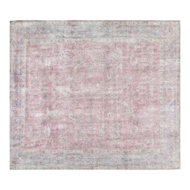 Vintage Hand Knotted Wool Rug, 10'x12'1" For Sale