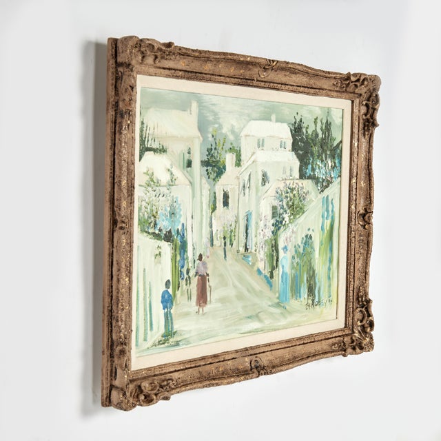 Mid-Century Modern Vintage Painting of a Bermuda Street Scene by Alfred Birdsey For Sale - Image 3 of 6