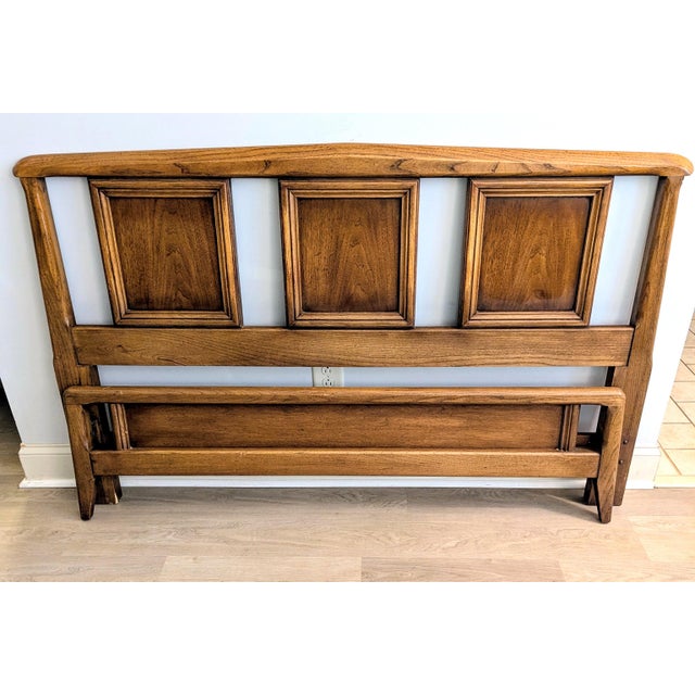 Mid 20th Century Vintage Mid-Century Modern Full or Queen Walnut Bed by White Furniture Company For Sale - Image 5 of 15