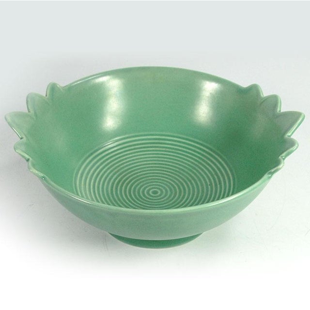 Green Art Deco Bowl from Villeroy & Boch, 1940s For Sale - Image 8 of 11
