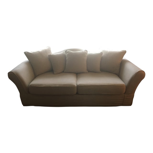 Restoration Hardware Camelback Slipcovered Sofa | Chairish
