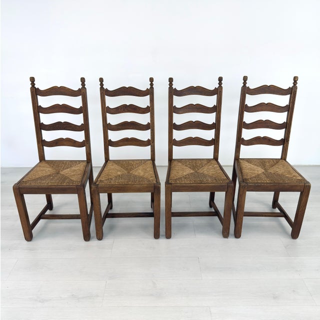 Farmhouse French Farmhouse Dining Chairs – Set of 4 For Sale - Image 3 of 11
