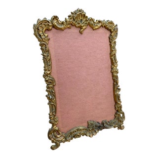 Brass Antique French Rococo Picture Frame For Sale