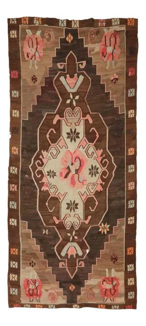 Vintage Handwoven Turkish Kilim Rug