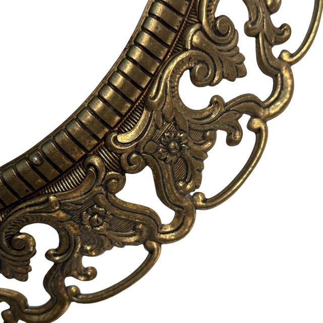 Round Brass Mirror, 1970s For Sale - Image 6 of 11