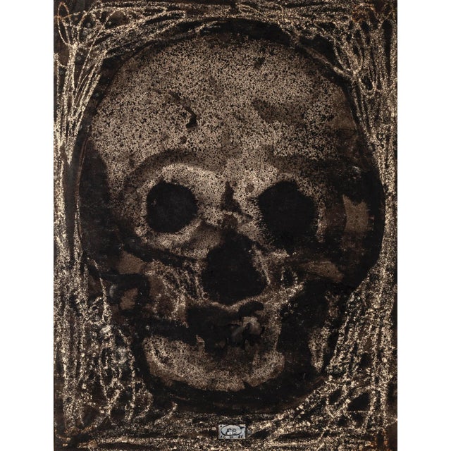 Eugène Berman, Image of Death, 1961, Original Ink and Watercolor on Paper For Sale - Image 3 of 3