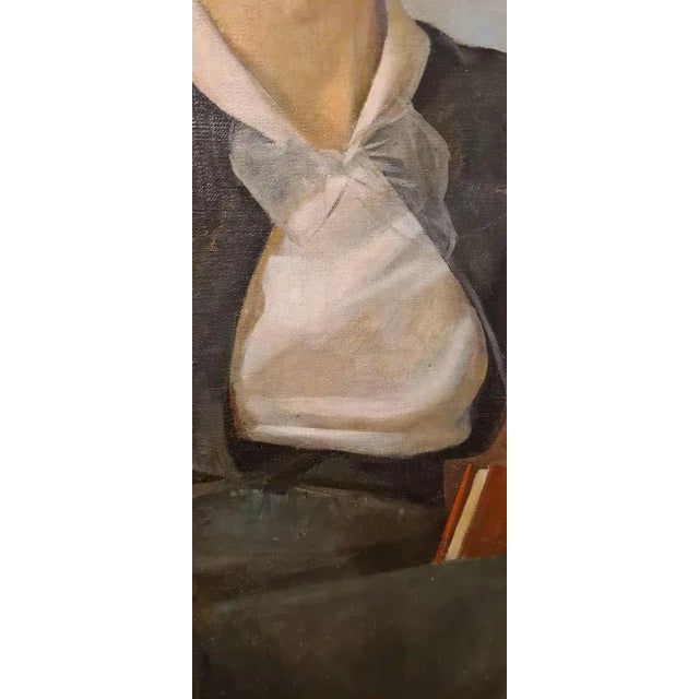 Portrait of Woman, Early 1900s, Oil on Canvas, Framed For Sale - Image 6 of 12