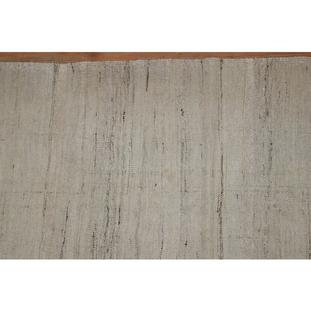 Beige Khaki 20th Century Thin Moroccan Flat-Weave - 4'9" x 5'8" For Sale In New York - Image 6 of 6