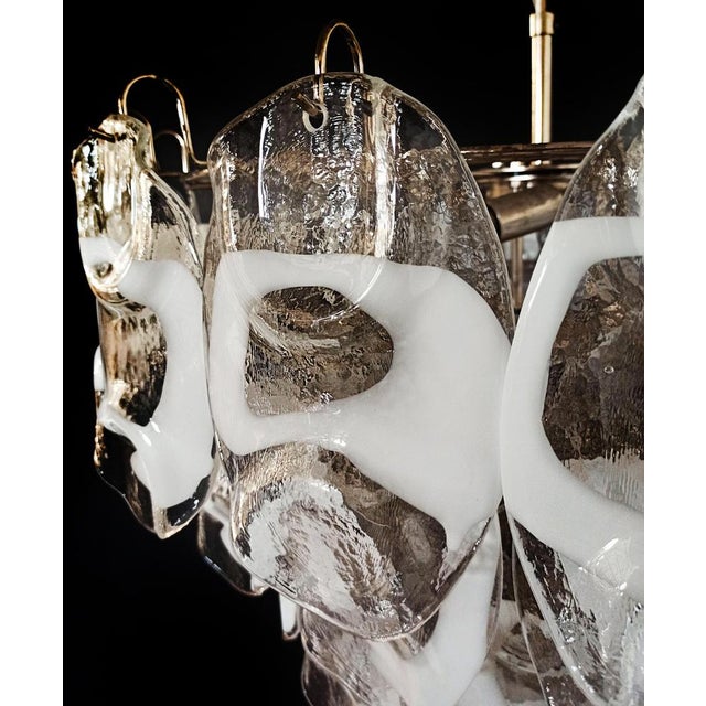 Large Italian Murano Glass Chandelier, 1970s For Sale - Image 4 of 18