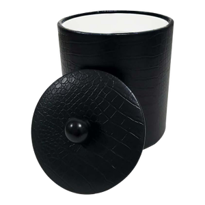 Black Faux Aligator Ice Bucket & Lid