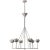 Julie Neill for Visual Comfort Signature Alberto Large Single Tier Chandelier in Burnished Silver Leaf For Sale