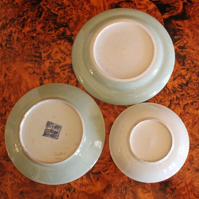 Trio of Rose Canton Chinese Export Porcelain Plates For Sale - Image 18 of 18