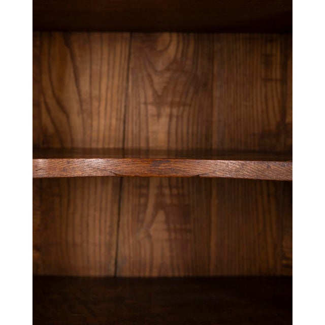 Wood Vintag Industrial Style Wooden Rolling Shutter Filing Cabinet, 1940s For Sale - Image 7 of 18