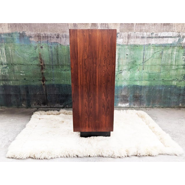 Mid-Century Modern Mid Century Modern Lane Brutalist 1970s Tallboy Dresser Storage For Sale - Image 3 of 11