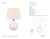Thomas O'Brien by Visual Comfort Signature Ponteil 26" Table Lamp in Crackled Ivory with Linen Shade Designer: Thomas...