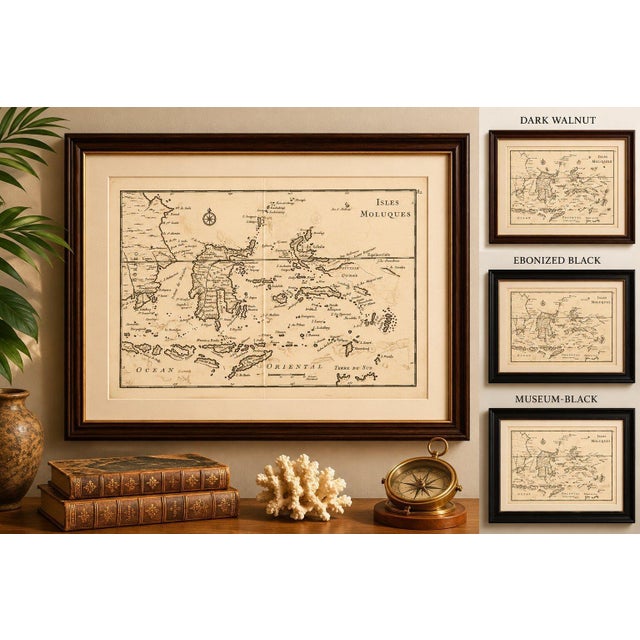 Antique French Engraved Map of the Moluccas & Celebes, Le Rouge, 1750s For Sale - Image 9 of 10
