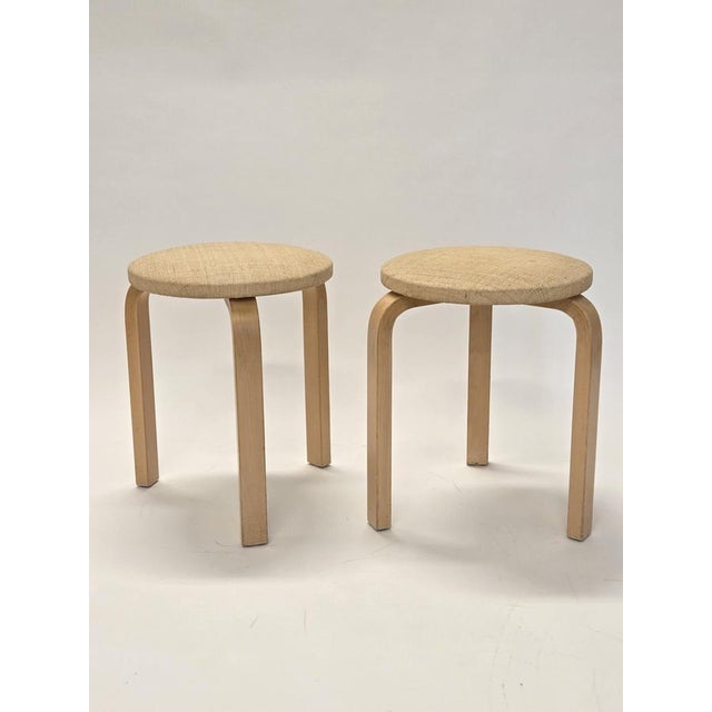 Vintage Stools by Alvar Aalto for Artek, Finland, 1950s, Set of 2 For Sale - Image 13 of 13