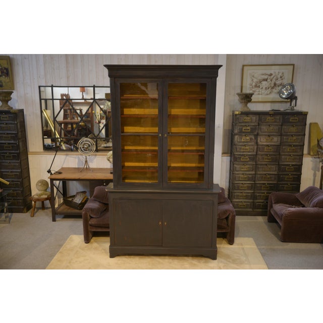 Large Black 2-Body Buffet, 19th Century For Sale - Image 9 of 13