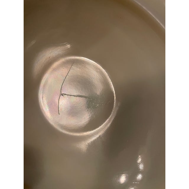 Antique Northwood Glass Company Nautilus (Argonaut Shell) Pattern Custard Glass Covered Butter Dish C. Early 1900's For Sale - Image 16 of 17