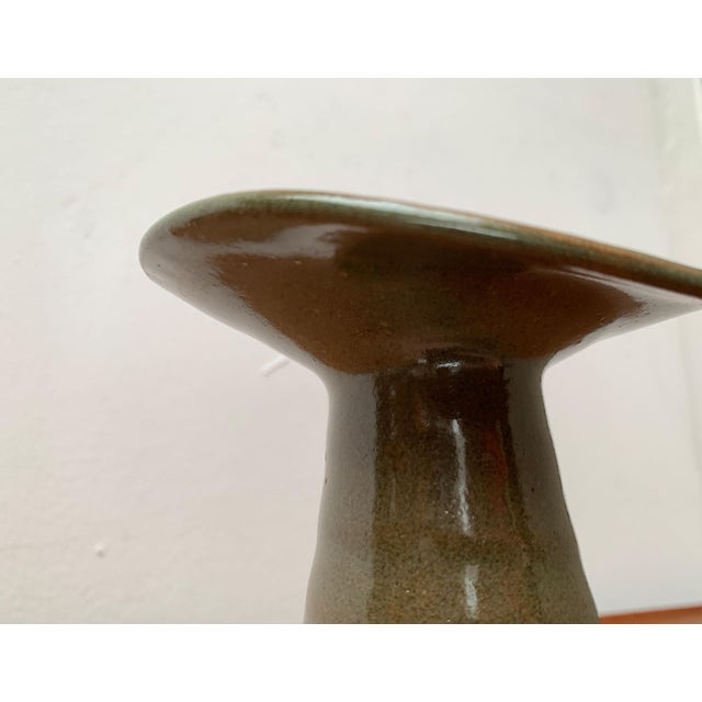 Brown Vintage German Studio Pottery Vase by Acki Jürgens, 1970s For Sale - Image 8 of 18