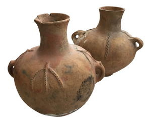 Ancient Amphorae Pottery Vessels - a Pair