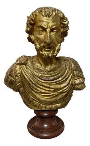 Bust of the Roman Emperor Marcus Aurelius, Late 17th Century, Wood