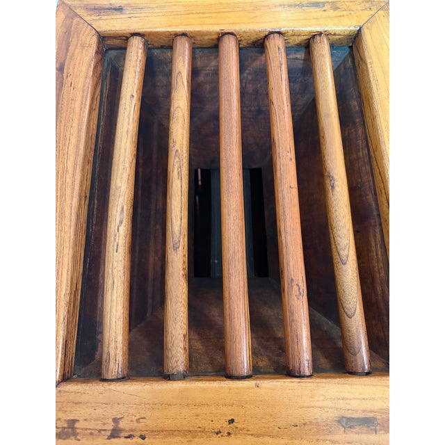 1930s Antique Chinese Elm Ventilated Food Safe Cabinet C. 1900-1930 For Sale - Image 5 of 16