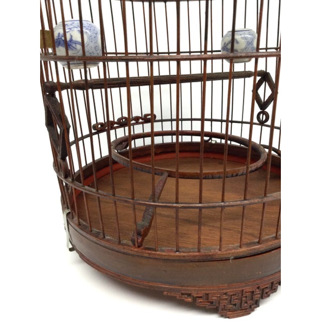 Chinese Antique Bamboo Chinese Bird Cage For Sale - Image 3 of 13