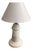 Wooden Table Lamp in White For Sale