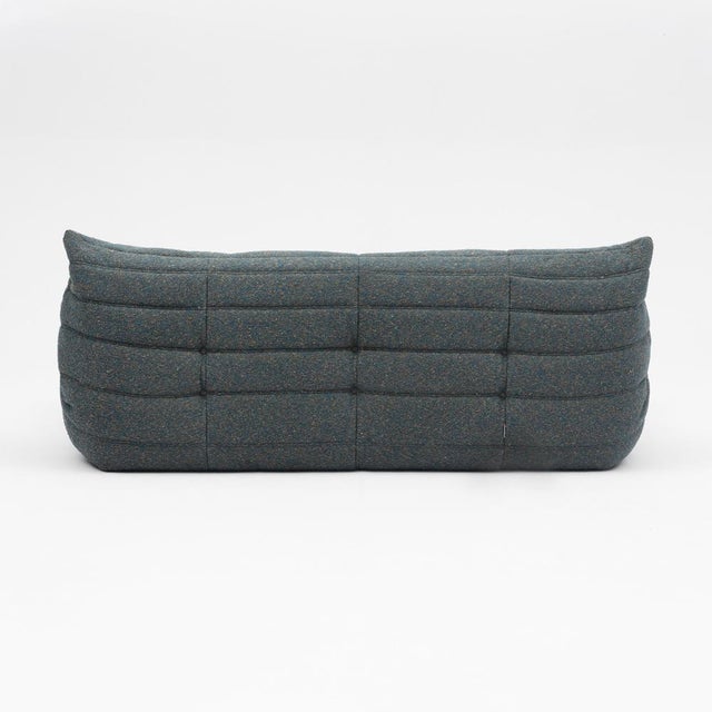 Togo Three-Seater Sofa in Green Bouclet by Michel Ducaroy for Ligne Roset For Sale - Image 12 of 17