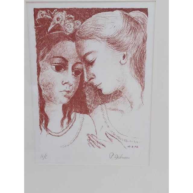 1970s Paul Delvaux, Confidences, 1972, Lithograph For Sale - Image 5 of 5