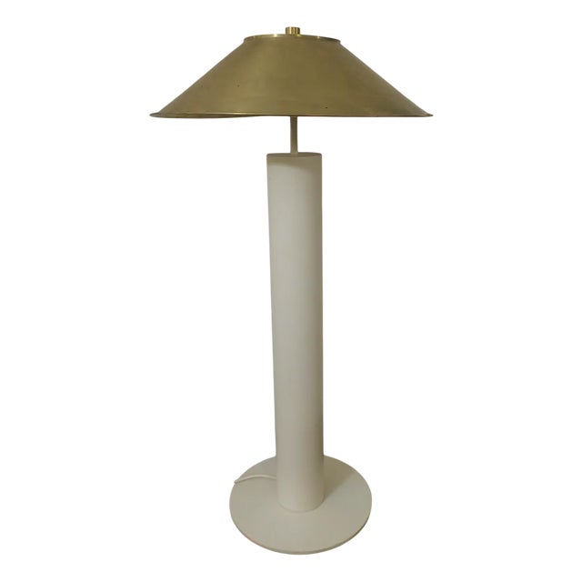 Floor Lamp with Brass Shade by Peter Preller for Tecta, 1980s For Sale