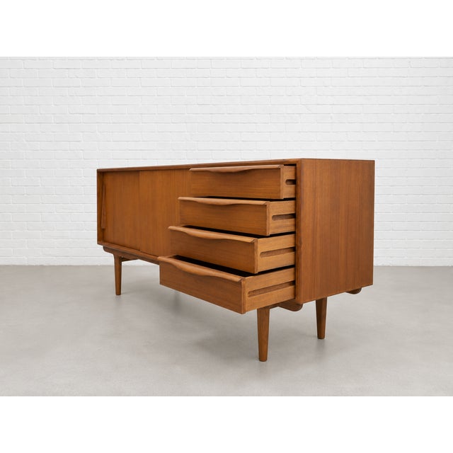 Wood Sculptural Mid Century Modern Styled Credenza / Media Stand / Sideboard For Sale - Image 7 of 11