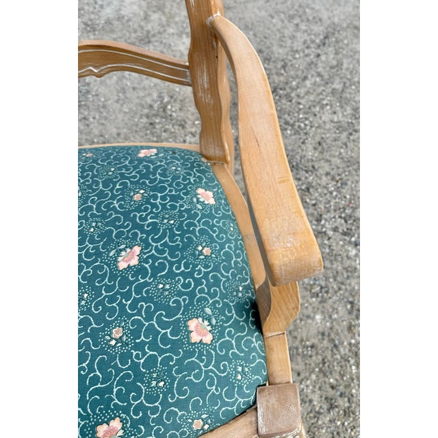 Vintage Comini & Modonutti Italian Cerused Oak French Ladderback Chairs - Set of 8 For Sale - Image 11 of 12