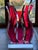 1990s Vintage David Muniz 23" Ruby Red & Clear Lucite Art Sculpture 1996, Signed. Rare For Sale - Image 5 of 14